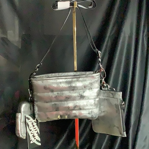 Think Royln Multi Piece Quilted Crossbody with detachable guitar strap - Picture 2 of 7